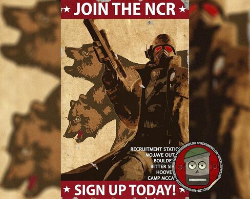 Fallout New Vegas Join the New California Republic NCR Original Art Print 11x17 in Saudi Arabia