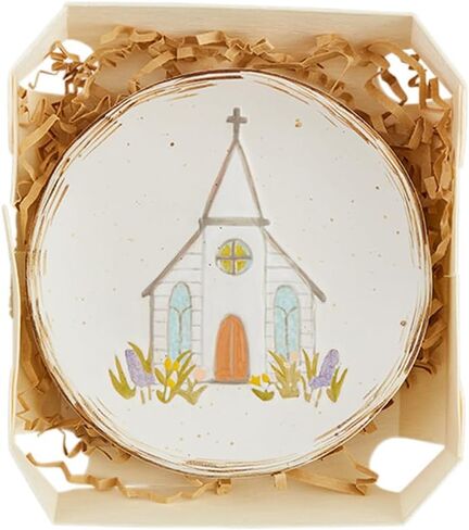 Mud Pie Church Boxed Trinket Dish; 4 1/2" dia in Saudi Arabia