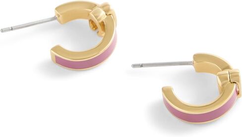 COACH Jewelry Women's Signature C Enamel Huggie Earrings in Saudi Arabia