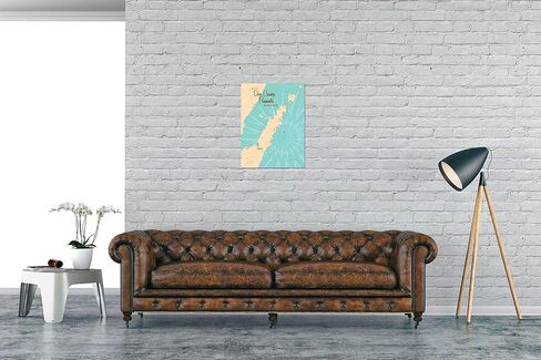 Lakebound Door County Peninsula Wisconsin Retro Steel Metal، مع حدود مؤكسدة، ملصق خريطة فنية جدارية مقاس 18 بوصة × 24 بوصة. ديكور جداري مميز للمنزل أو المقصورة أو المكتب in Saudi Arabia