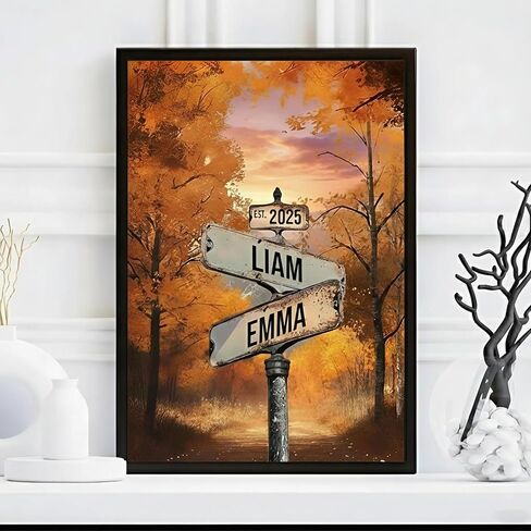 Personalized Couple Canvas Wall Art | Custom Framed Artwork with Wooden Frame | Illustration of Couple | Gift for Anniversary, Valentine's Day, or Special Occasions 7 in Saudi Arabia