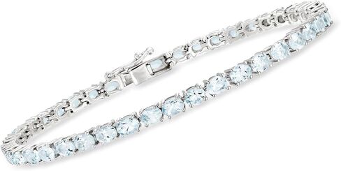 Ross-Simons 7.00 ct. t.w. Aquamarine Tennis Bracelet in Sterling Silver. 7 inches in Saudi Arabia