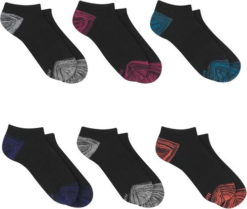 Hanes Performance No Show ، جوارب تبريد X-TEMP خفيفة الوزن للنساء ، 6 عبوات ، رمادية ، 5-9 in Kuwait