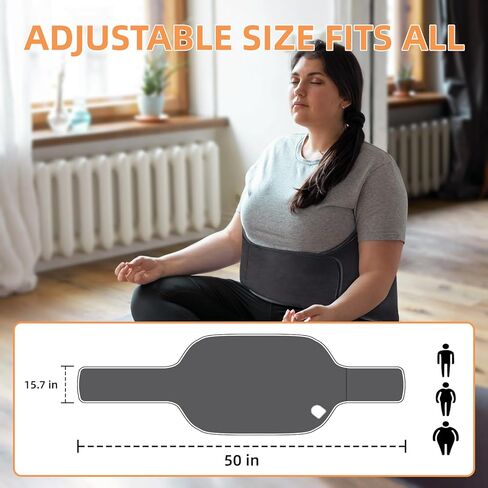 وسادة تسخين لتخفيف آلام الظهر - وسادة تسخين كبيرة جدًا مقاس 15.7 بوصة × 50 بوصة، 6 إعدادات لدرجة الحرارة، 4 أوضاع مؤقت، يمكن غسلها في الغسالة، تدعم أوضاع الحرارة الرطبة والجافة - هدية مثالية in Kuwait