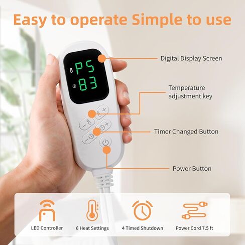 وسادة تسخين لتخفيف آلام الظهر - وسادة تسخين كبيرة جدًا مقاس 15.7 بوصة × 50 بوصة، 6 إعدادات لدرجة الحرارة، 4 أوضاع مؤقت، يمكن غسلها في الغسالة، تدعم أوضاع الحرارة الرطبة والجافة - هدية مثالية in Kuwait