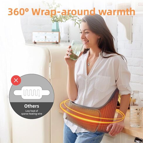 وسادة تسخين لتخفيف آلام الظهر - وسادة تسخين كبيرة جدًا مقاس 15.7 بوصة × 50 بوصة، 6 إعدادات لدرجة الحرارة، 4 أوضاع مؤقت، يمكن غسلها في الغسالة، تدعم أوضاع الحرارة الرطبة والجافة - هدية مثالية in Kuwait