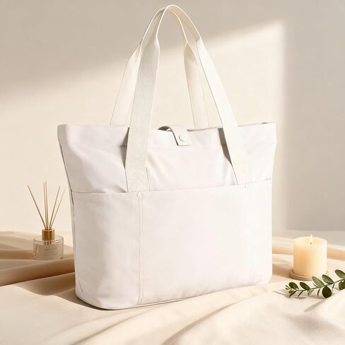 Tote Bag for Women, Foldable Tote Bag With Zipper Large Shoulder Bag Top Handle Handbag in Saudi Arabia