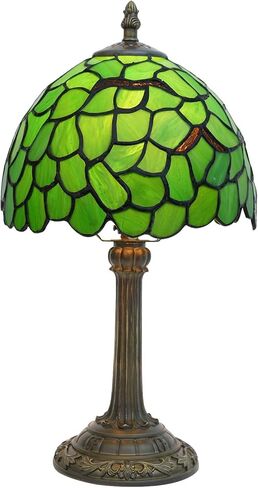 Tiffany Lamp Green Dragonfly Glass Glass Table مصباح 8x8x14 بوصات أخضر Dragonfly على طراز القراءة ديكور الضوء بجانب غرفة المعيشة غرفة نوم (H1057-Green Dragonfly) in Saudi Arabia