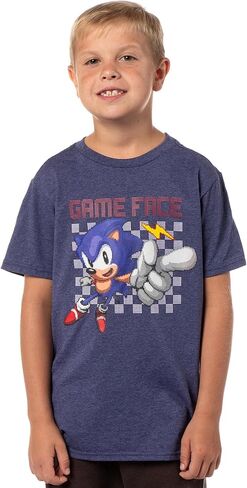 تي شيرت Sonic The Hedgehog Boys' Game Face Kids Video Game Character in Kuwait