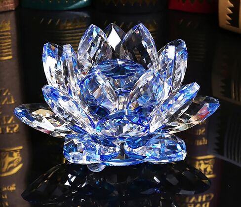 1 PC Crystal Lotus Flower, Multi-Colored Glass Decoration for Home and Meditation Room,Pink in Saudi Arabia