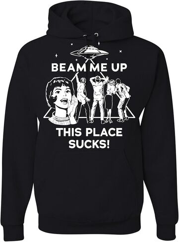 wild custom apparel Beam Me Up This Place Sucks Funny Sweatshirt Hoodies in Saudi Arabia