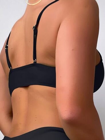 Fanuerg Women's Triangle Bikini Tops Adjustable Tie Front Swimsuit Top String Bathing Suit Tops Only in Saudi Arabia