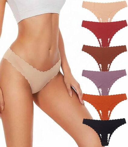 Seamless Underwear for Women No Show Wave Low Hipster Invisibles Cheeky Underwear Sexy Bikini Panties in Saudi Arabia