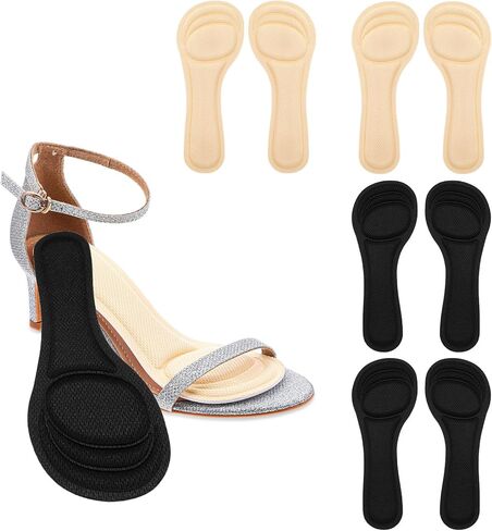 4 Pairs High Heel Inserts for Women, 3/4 inch Length High Heel Inserts, Shock-Absorbing Shoe Insoles Women, Self-Adhesive Shoe Insole for Women's 5-9 Highs Heels, Open Toes, Flats, and Sandals in Saudi Arabia
