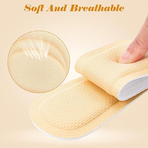 4 Pairs High Heel Inserts for Women, 3/4 inch Length High Heel Inserts, Shock-Absorbing Shoe Insoles Women, Self-Adhesive Shoe Insole for Women's 5-9 Highs Heels, Open Toes, Flats, and Sandals in Saudi Arabia
