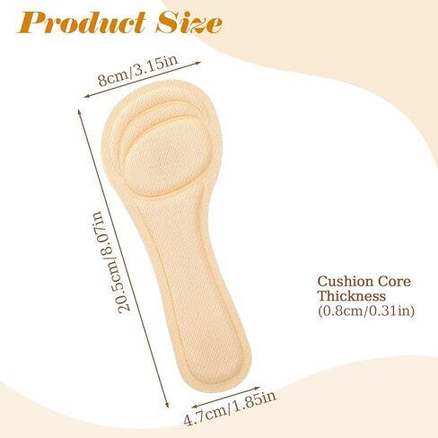 4 Pairs High Heel Inserts for Women, 3/4 inch Length High Heel Inserts, Shock-Absorbing Shoe Insoles Women, Self-Adhesive Shoe Insole for Women's 5-9 Highs Heels, Open Toes, Flats, and Sandals in Saudi Arabia