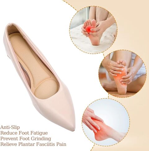 4 Pairs High Heel Inserts for Women, 3/4 inch Length High Heel Inserts, Shock-Absorbing Shoe Insoles Women, Self-Adhesive Shoe Insole for Women's 5-9 Highs Heels, Open Toes, Flats, and Sandals in Saudi Arabia