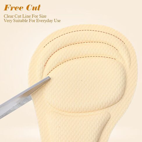 4 Pairs High Heel Inserts for Women, 3/4 inch Length High Heel Inserts, Shock-Absorbing Shoe Insoles Women, Self-Adhesive Shoe Insole for Women's 5-9 Highs Heels, Open Toes, Flats, and Sandals in Saudi Arabia