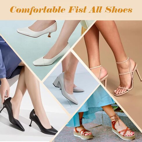 4 Pairs High Heel Inserts for Women, 3/4 inch Length High Heel Inserts, Shock-Absorbing Shoe Insoles Women, Self-Adhesive Shoe Insole for Women's 5-9 Highs Heels, Open Toes, Flats, and Sandals in Saudi Arabia