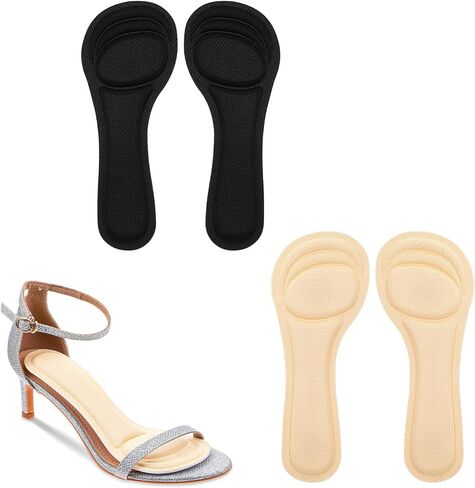 4 Pairs High Heel Inserts for Women, 3/4 inch Length High Heel Inserts, Shock-Absorbing Shoe Insoles Women, Self-Adhesive Shoe Insole for Women's 5-9 Highs Heels, Open Toes, Flats, and Sandals in Saudi Arabia