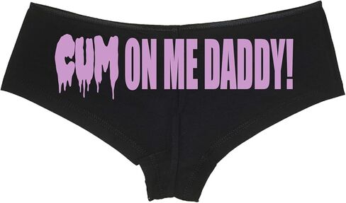Knaughty Knickers Cum On Me Daddy DDLG cumslut slut black boyshort underwear in Saudi Arabia