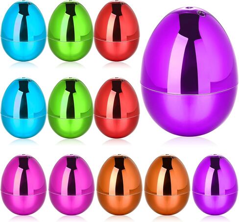 12 Pcs Fillable Easter Eggs 2.36 Inch Easter Eggs with Hinge Plastic Empty Eggs for Easter Egg Hunt Basket Stuffers Easter Theme Decorations (Red) in Kuwait