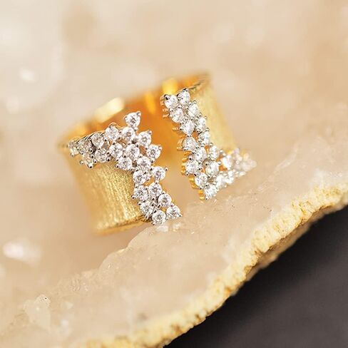 1pc Luxury Micro Paved Zircon Open Ring Fashionable Unique Gifts for Men and Women Perfect for Date Night and Party Wear Elegant Jewelry Accessories in Saudi Arabia