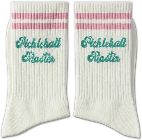 جوارب Pickleball مخططة، جوارب رياضية ذات ألوان كلاسيكية لمحبي الملاعب in Kuwait