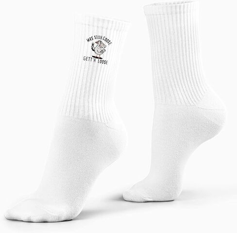 جوارب السيدة سيلي غوس المطرزة - هدية مضحكة للعروس والمتزوجين حديثاً للعزوبية، صباح الزفاف، شهر العسل، حفل الزفاف.(049) in Kuwait