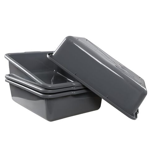 4 Pack 13 Liter Plastic Bus Tub, Commercial Bus Box, Mint Green in Kuwait