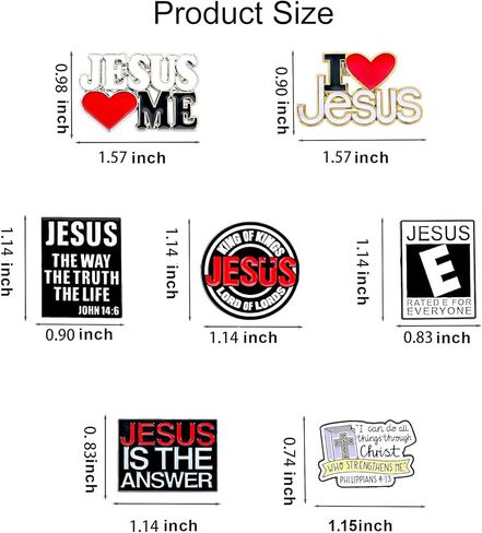 12Pcs Christian Enamel Pins Jesus Pins for Backpacks Bible Covers Hats Faith Based Lapel Pins with Cross and Bible Verse Inspirational Gifts for Church Members Baptism Youth Group in Kuwait