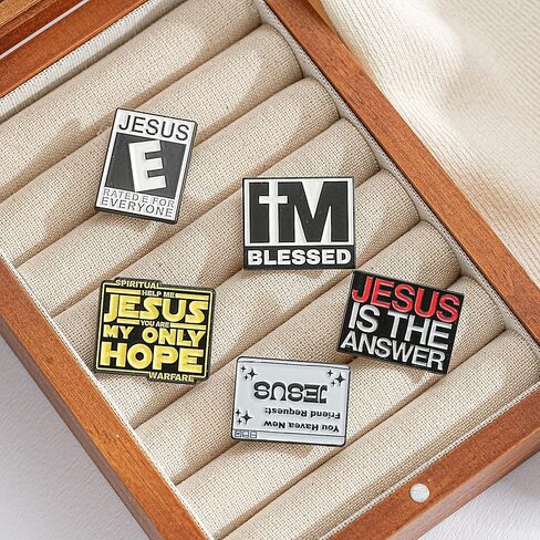 12Pcs Christian Enamel Pins Jesus Pins for Backpacks Bible Covers Hats Faith Based Lapel Pins with Cross and Bible Verse Inspirational Gifts for Church Members Baptism Youth Group in Kuwait