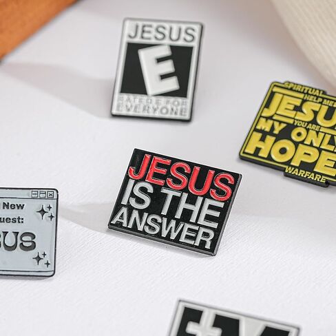 12Pcs Christian Enamel Pins Jesus Pins for Backpacks Bible Covers Hats Faith Based Lapel Pins with Cross and Bible Verse Inspirational Gifts for Church Members Baptism Youth Group in Kuwait