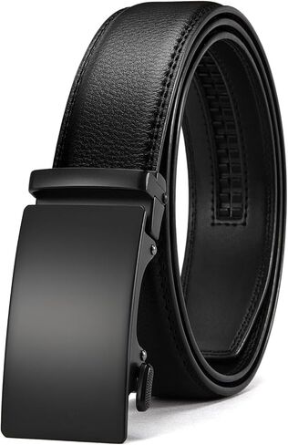Men's Ratchet Leather Belt Leather 1 3/8" for Casual Golf Dress Pants Shirts, Adjustable Fit, Comfortable and Easy To Use in Saudi Arabia