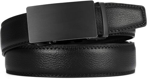 Men's Ratchet Leather Belt Leather 1 3/8" for Casual Golf Dress Pants Shirts, Adjustable Fit, Comfortable and Easy To Use in Saudi Arabia