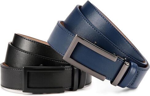 Leather Ratchet Belt Men - 2 Pack-Click Mens Belts Casual Accessories for Every Occasion (35mm) in Saudi Arabia
