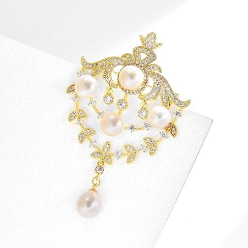 Elegant Delicate Statement Pearl Brooches and Pins for Women Classy Simple High End Broach for Designer Ladies in Saudi Arabia