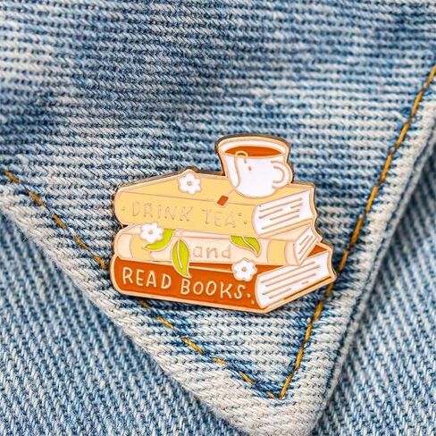 Reading Lovers Enamel Pin Quote Badge, Jewelry Gift Book Enthusiasts Lapel for Bags Accessories in Saudi Arabia
