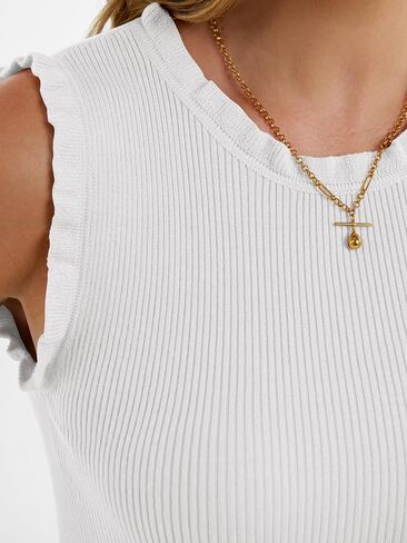 ANRABESS Sleeveless Tank Tops for Women Crew Neck Ribbed Knit Business Casual Sweater Tops 2026 Summer Cute Trendy Clothes in Saudi Arabia