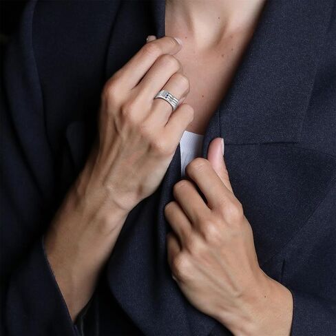 خاتم جوهرة الأب مخصص للأب مع 3/4 أحجار الميلاد وأسماء الزوج الجد عيد ميلاد عيد الميلاد الذكرى السنوية (3 أحجار - فضي) in Kuwait