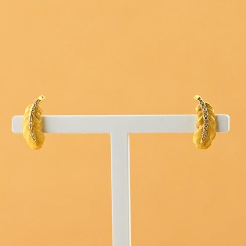 CHOW SANG SANG 999 Gold Love Decode Feather-Shaped Design Earring for Women 95956E in Saudi Arabia