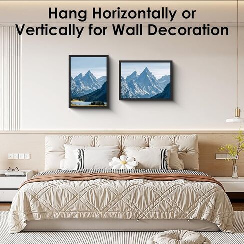 SonicPulse 8x10 Picture Frame, Wall Gallery Photo Frames, High Definition Plexiglass, 8x10 Poster Photo Frame, Horizontal and Vertical Formats for Wall Hanging, Black, 1 Pack in Saudi Arabia