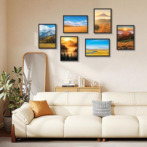 SonicPulse 8x10 Picture Frame, Wall Gallery Photo Frames, High Definition Plexiglass, 8x10 Poster Photo Frame, Horizontal and Vertical Formats for Wall Hanging, Black, 1 Pack in Saudi Arabia