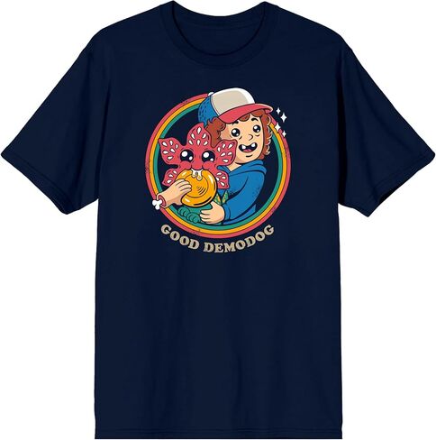 Stranger Things Good Demodog Adult Navy Crew Neck Short Sleeve T-Shirt in Saudi Arabia