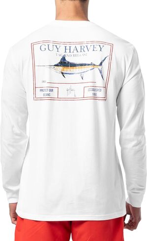 Guy Harvey Men’s Long Sleeve Lightweight Cotton Fishing Graphic T-Shirt in Saudi Arabia