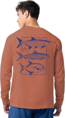 Guy Harvey Men’s Long Sleeve Lightweight Cotton Fishing Graphic T-Shirt in Saudi Arabia