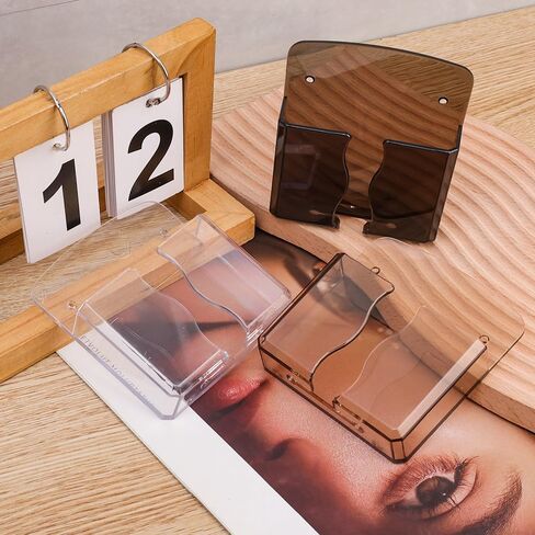 Punch Free Wall Mounted Storage Box - TV Air Conditioning Remote Control Organizers Shelf,Transparent Brown in Saudi Arabia