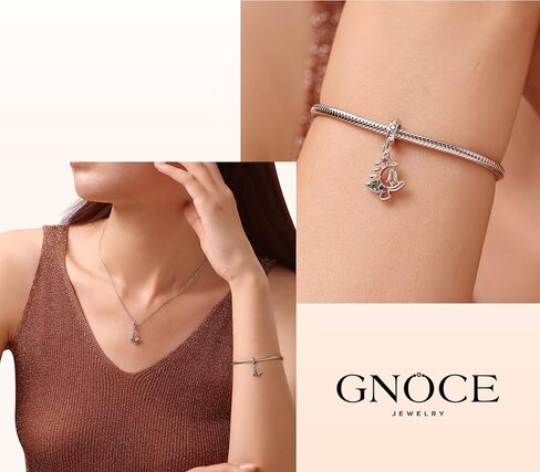 GNOCE Christmas Tree Bell Ornament Pendant Dangle Charm for Her, S925 Sterling Silver Pendant Charm for Women Wife, Valentine‘s Day, Mother’s Day Jewelry in Saudi Arabia