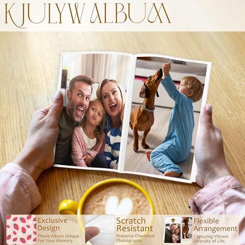 Strawberry Photo Album 4x6, Cute Strawberry Aesthetic Small Memory Photo Album Book for 18 Pockets Hold 36 Pictures, Photobook for Family Graduation Anniversary Travel Vacation in Saudi Arabia