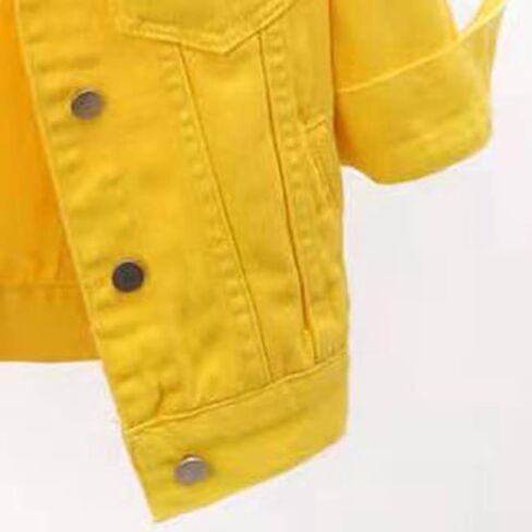 JiXiang Crop Jean Jacket for Women Denim Jacket 3/4 Sleeve Button Down Motorcycle Short Jackets Light Wash Retro Trucker Coat in Saudi Arabia